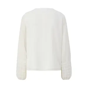 Women's Long Sleeve Viscose Chiffon Blouse with 3D Embroidery COMMA image-1