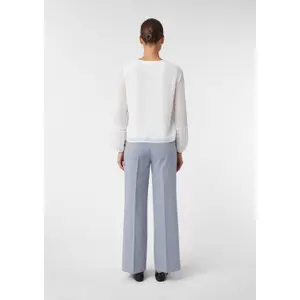 Women's Long Sleeve Viscose Chiffon Blouse with 3D Embroidery COMMA image-4