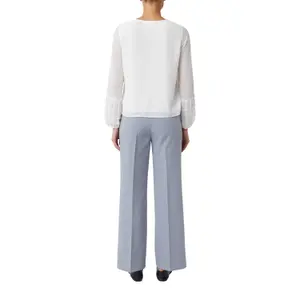 Women's Long Sleeve Viscose Chiffon Blouse with 3D Embroidery COMMA image-5