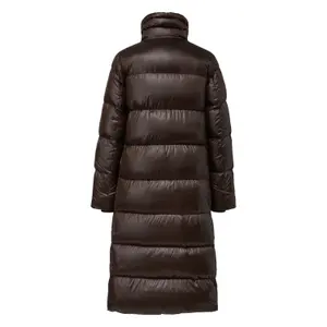 Doudoune long en duvet et plumes aspect scintillant coupe en H femme COMMA image-1