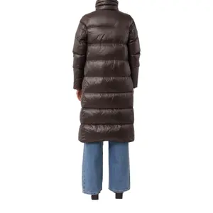 Doudoune long en duvet et plumes aspect scintillant coupe en H femme COMMA image-5