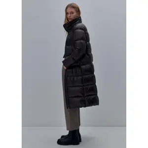 Doudoune long en duvet et plumes aspect scintillant coupe en H femme COMMA image-6
