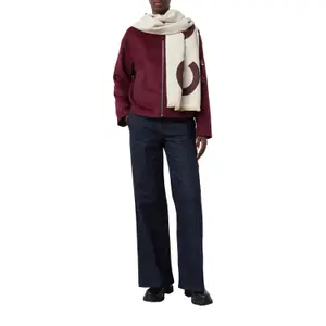 Reversible Viscose Blend Scarf for Women COMMA image-2
