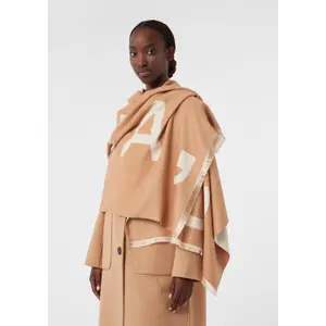Reversible Viscose Blend Scarf for Women COMMA image-3