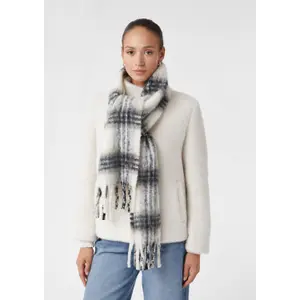 Fringed Check Scarf Women COMMA image-3