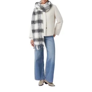 Fringed Check Scarf Women COMMA image-4