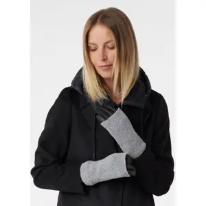Leather Gloves with Knitted Cuff Women COMMA image-3