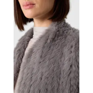 Women's Knitted Faux Fur Gilet COMMA image-3