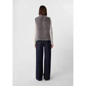 Women's Knitted Faux Fur Gilet COMMA image-4