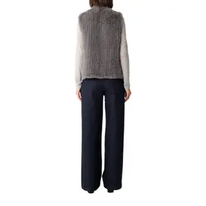 Women's Knitted Faux Fur Gilet COMMA image-5