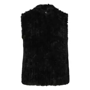 Women's Knitted Faux Fur Gilet COMMA image-1