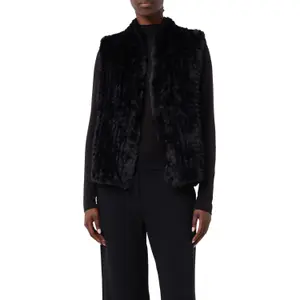 Women's Knitted Faux Fur Gilet COMMA image-2