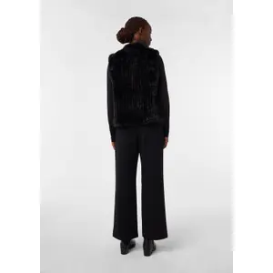 Women's Knitted Faux Fur Gilet COMMA image-4