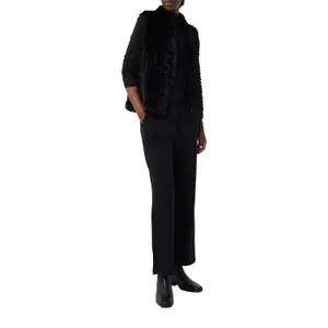 Women's Knitted Faux Fur Gilet COMMA image-6
