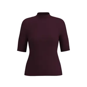 Fitted Knit Crop Top for Women COMMA image-0