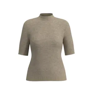 Fitted Knit Crop Top for Women COMMA image-0