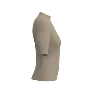 Fitted Knit Crop Top for Women COMMA image-3