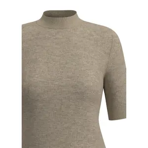 Fitted Knit Crop Top for Women COMMA image-4
