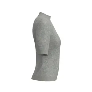 Fitted Knit Crop Top for Women COMMA image-3