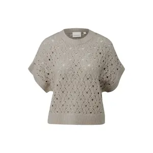 Lace Pattern Pull with Sparkling Sequins for Women COMMA image-0