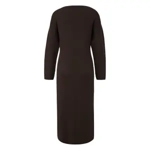 Mid-Length Ribbed Knit Dress Women COMMA image-1