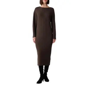 Mid-Length Ribbed Knit Dress Women COMMA image-2