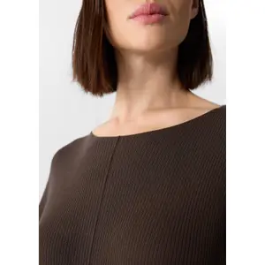 Mid-Length Ribbed Knit Dress Women COMMA image-3