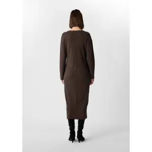 Mid-Length Ribbed Knit Dress Women COMMA image-4
