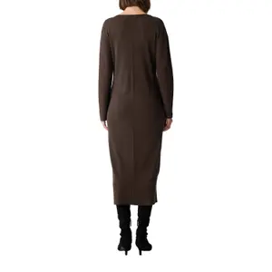 Mid-Length Ribbed Knit Dress Women COMMA image-5