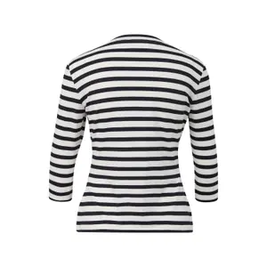 Women’s Slim Fit 3/4 Sleeve Striped T-Shirt COMMA image-1