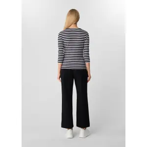 Women’s Slim Fit 3/4 Sleeve Striped T-Shirt COMMA image-4