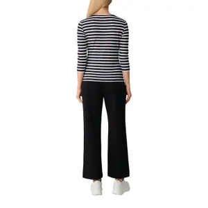 Women’s Slim Fit 3/4 Sleeve Striped T-Shirt COMMA image-5