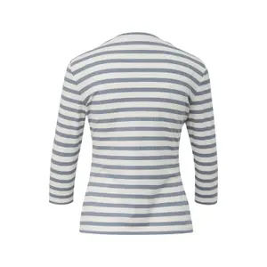 Women’s Slim Fit 3/4 Sleeve Striped T-Shirt COMMA image-1