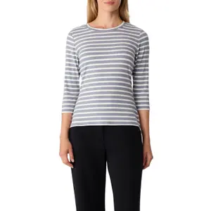 Women’s Slim Fit 3/4 Sleeve Striped T-Shirt COMMA image-2