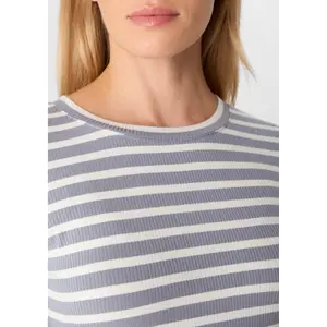 Women’s Slim Fit 3/4 Sleeve Striped T-Shirt COMMA image-3
