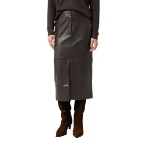 Women's leather skirt COMMA Midi image-2