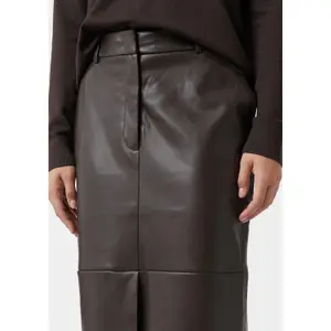 Women's leather skirt COMMA Midi image-3