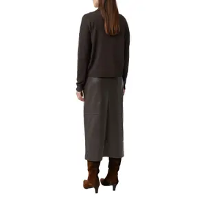 Women's leather skirt COMMA Midi image-5