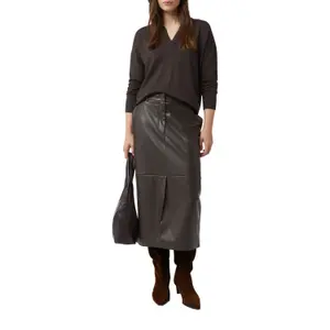 Women's leather skirt COMMA Midi image-6
