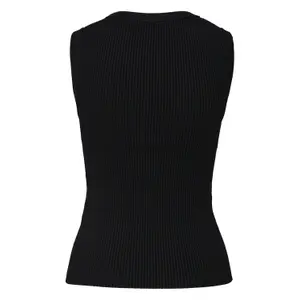 Slim Fit Fine Ribbed Knitted Vest for Women COMMA image-1