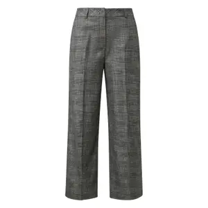 Check Print Culotte Trousers for Women COMMA image-0