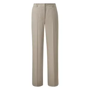 Marlène Style Striped Tennis Trousers with Shaped Waistband for Women COMMA image-0