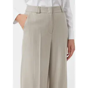 Marlène Style Striped Tennis Trousers with Shaped Waistband for Women COMMA image-3