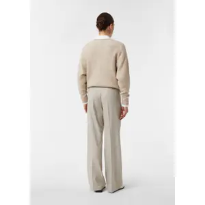 Marlène Style Striped Tennis Trousers with Shaped Waistband for Women COMMA image-4
