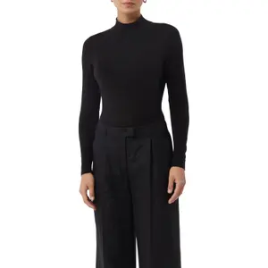 Women's Long Sleeve Lyocell T-Shirt with High Collar COMMA image-2