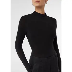 Women's Long Sleeve Lyocell T-Shirt with High Collar COMMA image-3