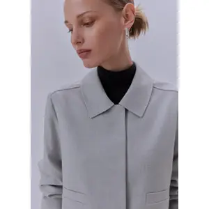 Women's Shirt Collar Jacket with Button Placket COMMA image-2