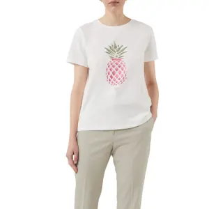 Women's Glitter Print T-Shirt COMMA image-1
