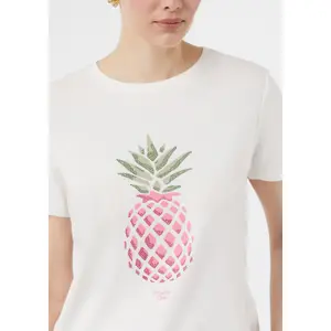 Women's Glitter Print T-Shirt COMMA image-2