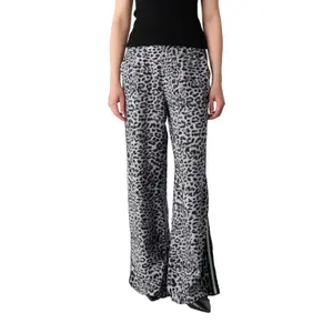 Women’s Leopard Print Palazzo Trousers with Side Stripes COMMA image-2